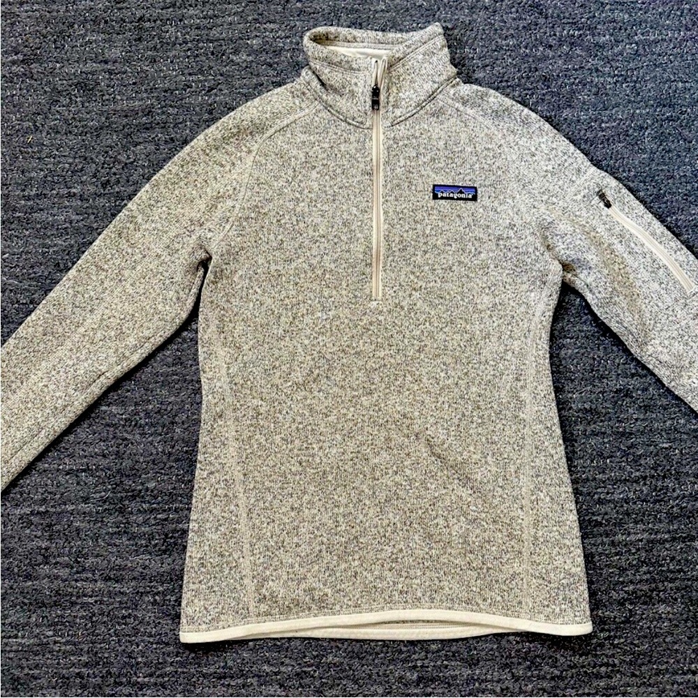 Patagonia better sweater beige & light gray XS